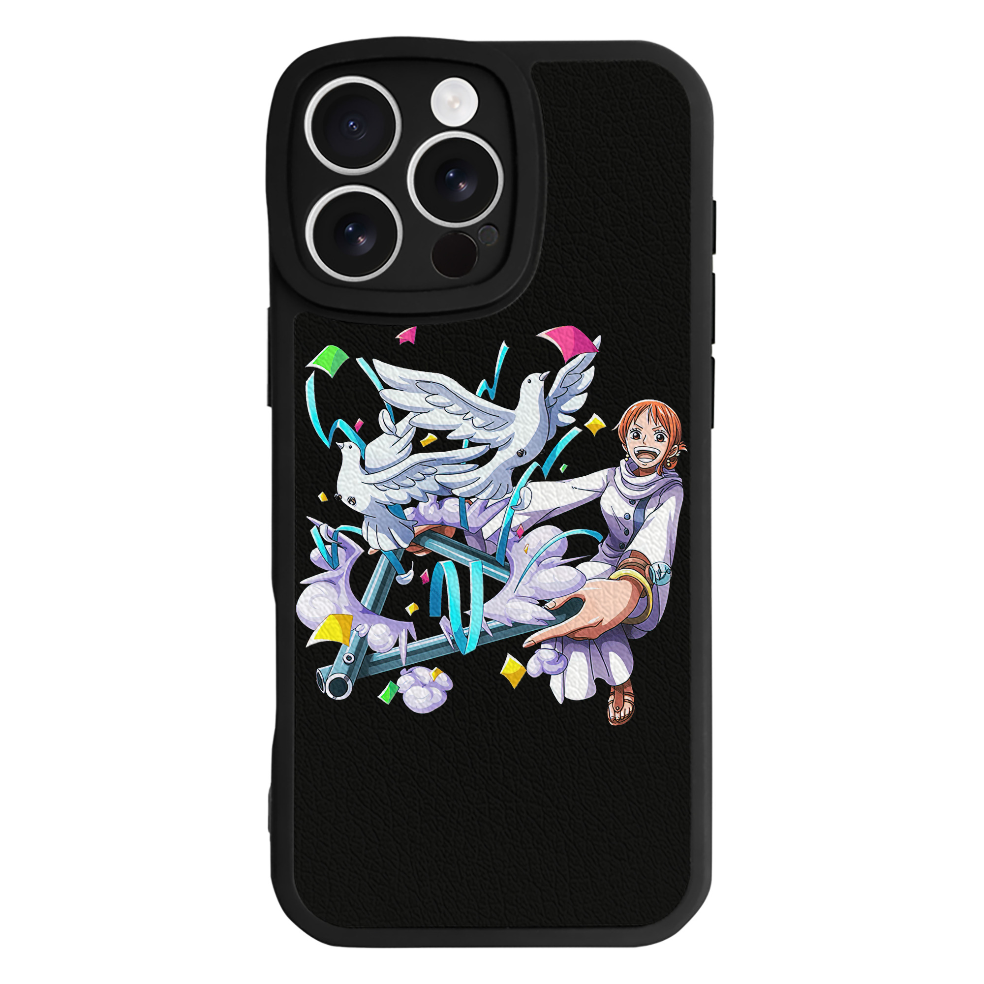 （画像用） ワンピース ナミ ONE PIECE Nami 【iPhone 16シリーズ対応】シリコンスマホケース（レザー調） 材質：シリコン